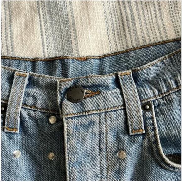 LF Carmar Tatiana Rhinestone Denim Shorts - Picture 7 of 11